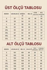 Leopar Detaylı İki İplik Kumaş Eşofman Takımı
