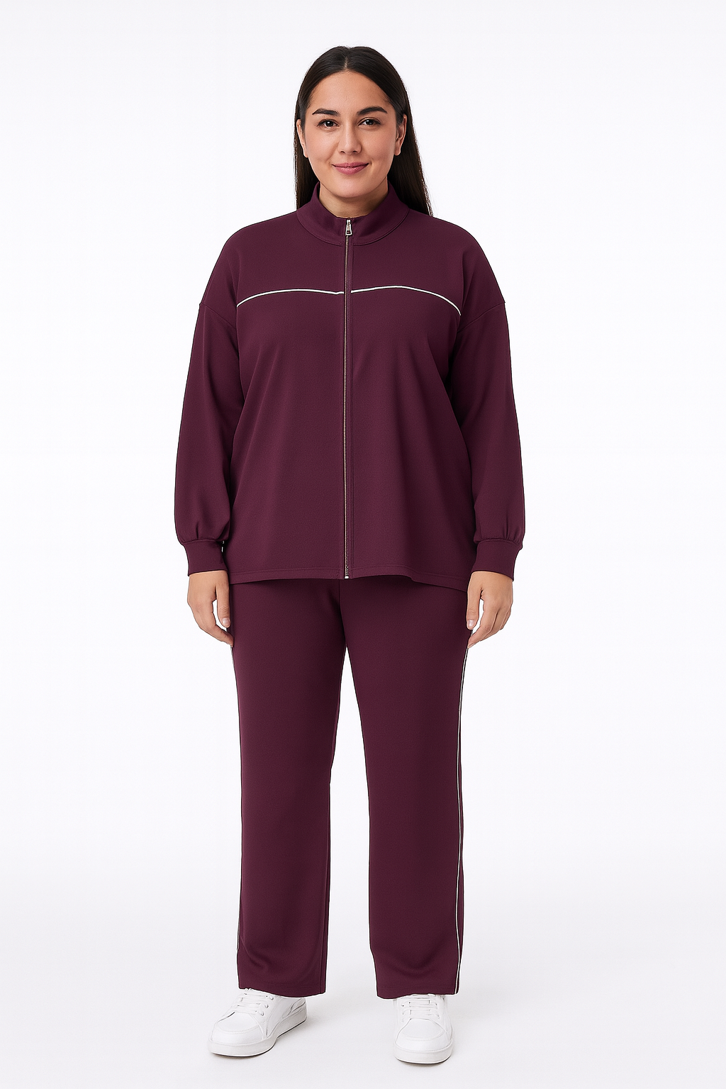 MODAL KUMAŞ BİYELİ DÖKÜMLÜ EŞOFMAN TAKIMI