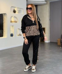 ✨Leopar Detaylı İkili Takım✨