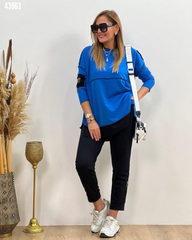 Kadın Kapşonlu Etek Ucu Detay Arma Ters Dikiş Görünümlü İkili Takım