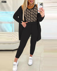 Kadın Uzun Kollu Krep üçlü Takım