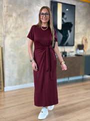 Yandan Bağlamalı Viskon Kumaş Elbise ✨