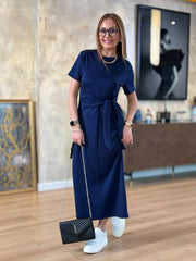 Yandan Bağlamalı Viskon Kumaş Elbise ✨