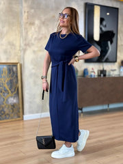 Yandan Bağlamalı Viskon Kumaş Elbise ✨