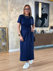 Yandan Bağlamalı Viskon Kumaş Elbise ✨