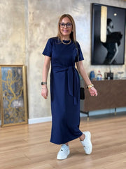 Yandan Bağlamalı Viskon Kumaş Elbise ✨