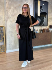 Yandan Bağlamalı Viskon Kumaş Elbise ✨