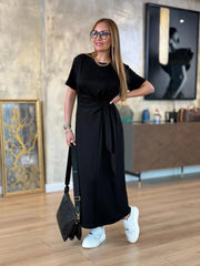 Yandan Bağlamalı Viskon Kumaş Elbise ✨